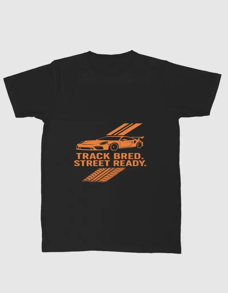 gt3 inspired black t shirt front